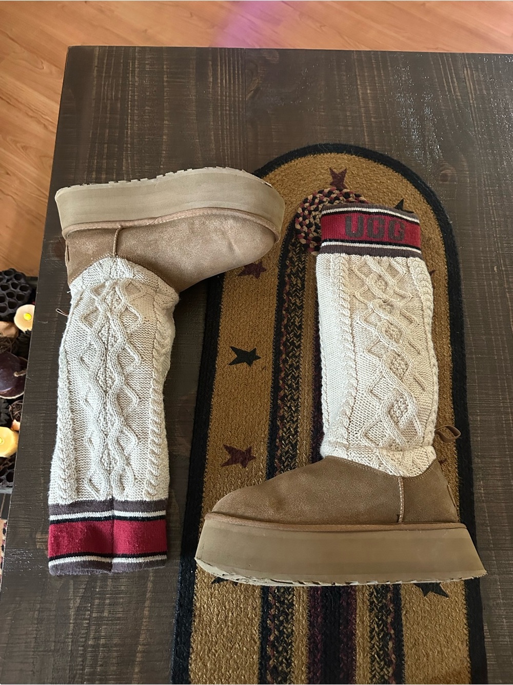 UGG Sweater Letter Boots